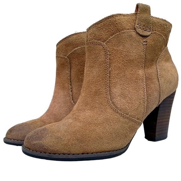 Clarks Indigo Brown Leather Western Pull On Boho Ankle Bootie Women’s Size 6 - Picture 10 of 14